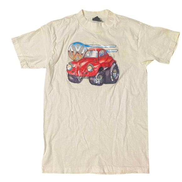 Vintage 70’s 1978 Volkswagen Beetle Front Iran War Back Anvil Shirt Size Small - Picture 1 of 8